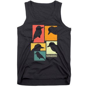 Kookaburra Birder Birdwatcher Ornithology Birds Silhouettes Tank Top