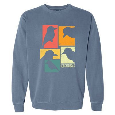 Kookaburra Birder Birdwatcher Ornithology Birds Silhouettes Garment-Dyed Sweatshirt