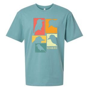 Kookaburra Birder Birdwatcher Ornithology Birds Silhouettes Sueded Cloud Jersey T-Shirt