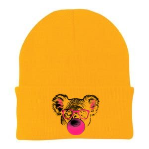 Koala Bear Blowing Bubblegum Knit Cap Winter Beanie