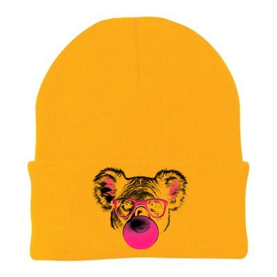 Koala Bear Blowing Bubblegum Knit Cap Winter Beanie