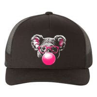 Koala Bear Blowing Bubblegum Yupoong Adult 5-Panel Trucker Hat