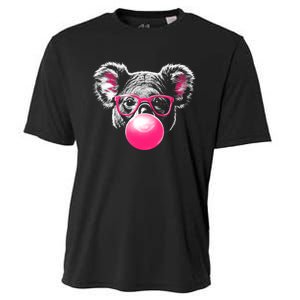 Koala Bear Blowing Bubblegum Cooling Performance Crew T-Shirt