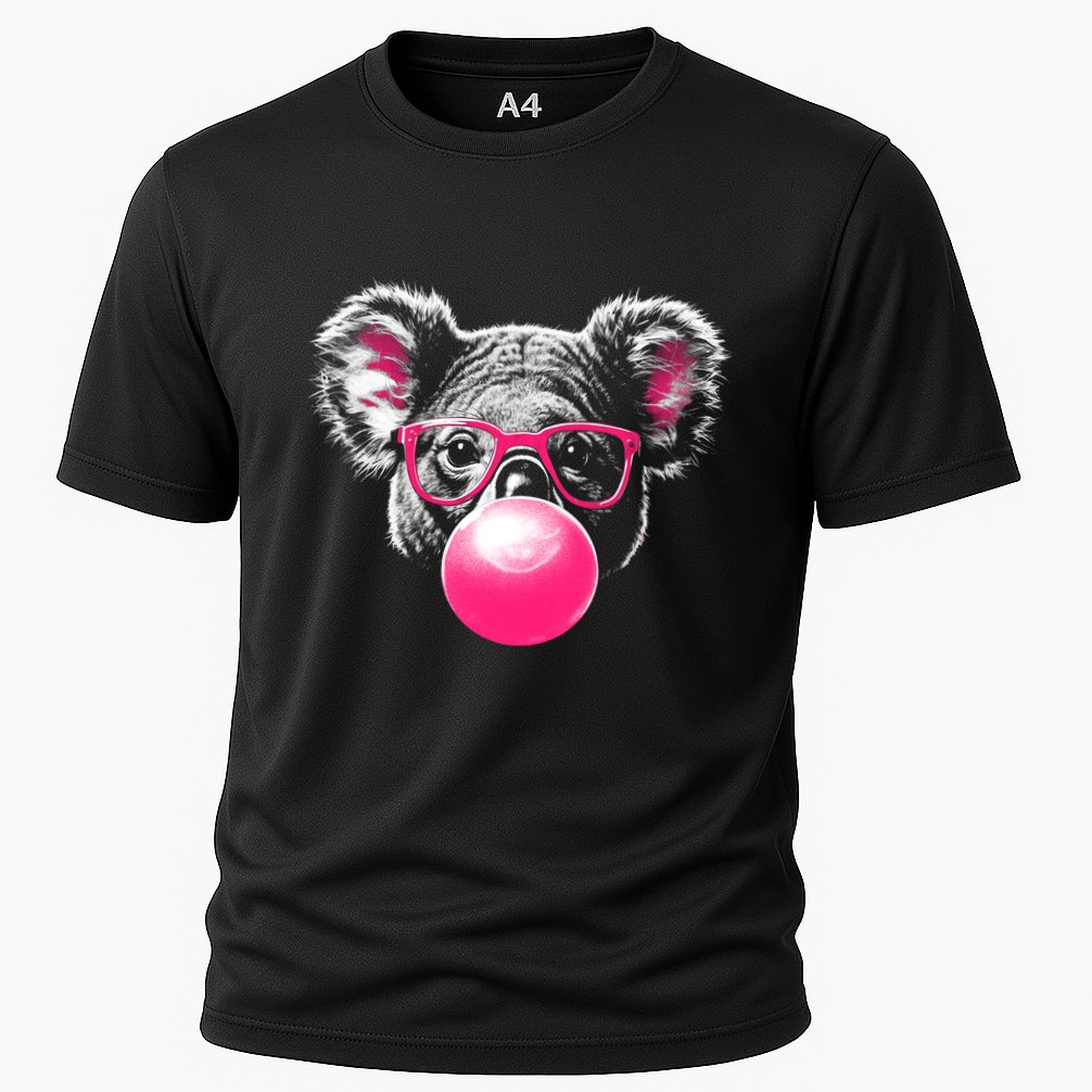 Koala Bear Blowing Bubblegum Cooling Performance Crew T-Shirt