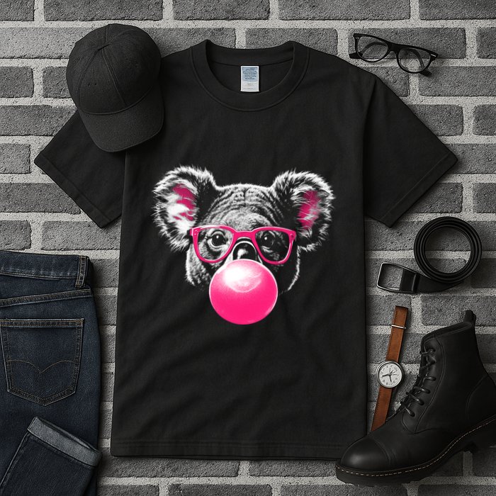 Koala Bear Blowing Bubblegum Tall T-Shirt