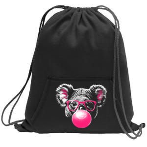 Koala Bear Blowing Bubblegum Sweatshirt Cinch Pack Bag