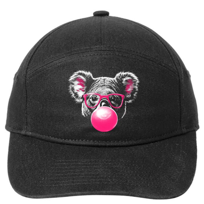 Koala Bear Blowing Bubblegum 7-Panel Snapback Hat