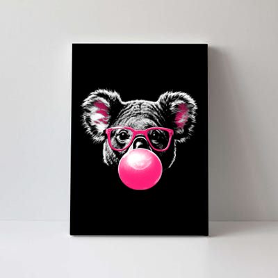 Koala Bear Blowing Bubblegum Canvas