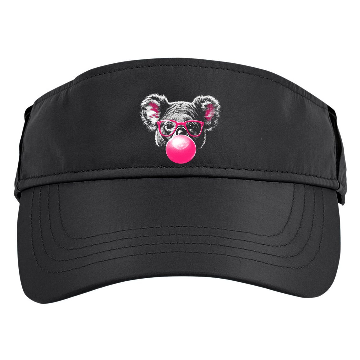 Koala Bear Blowing Bubblegum Adult Drive Performance Visor