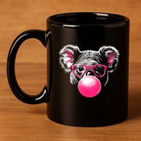 Koala Bear Blowing Bubblegum 11oz C Handle Ceramic Mug