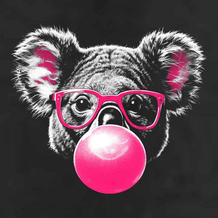 Koala Bear Blowing Bubblegum Beanie