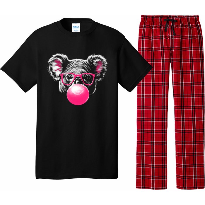 Koala Bear Blowing Bubblegum Pajama Set