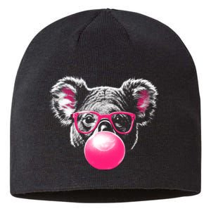 Koala Bear Blowing Bubblegum Sustainable Beanie