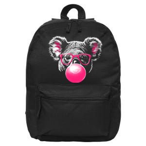 Koala Bear Blowing Bubblegum 16 in Basic Backpack