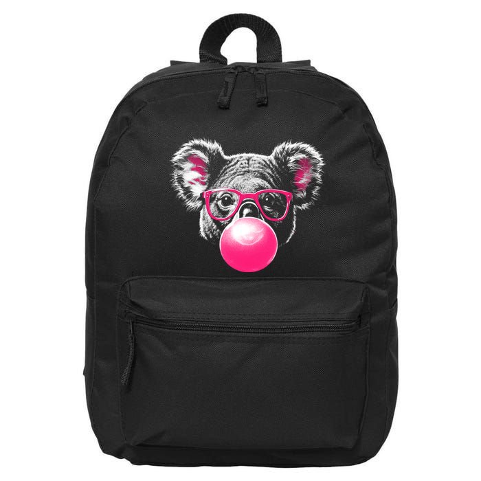 Koala Bear Blowing Bubblegum 16 in Basic Backpack