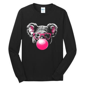 Koala Bear Blowing Bubblegum Tall Long Sleeve T-Shirt