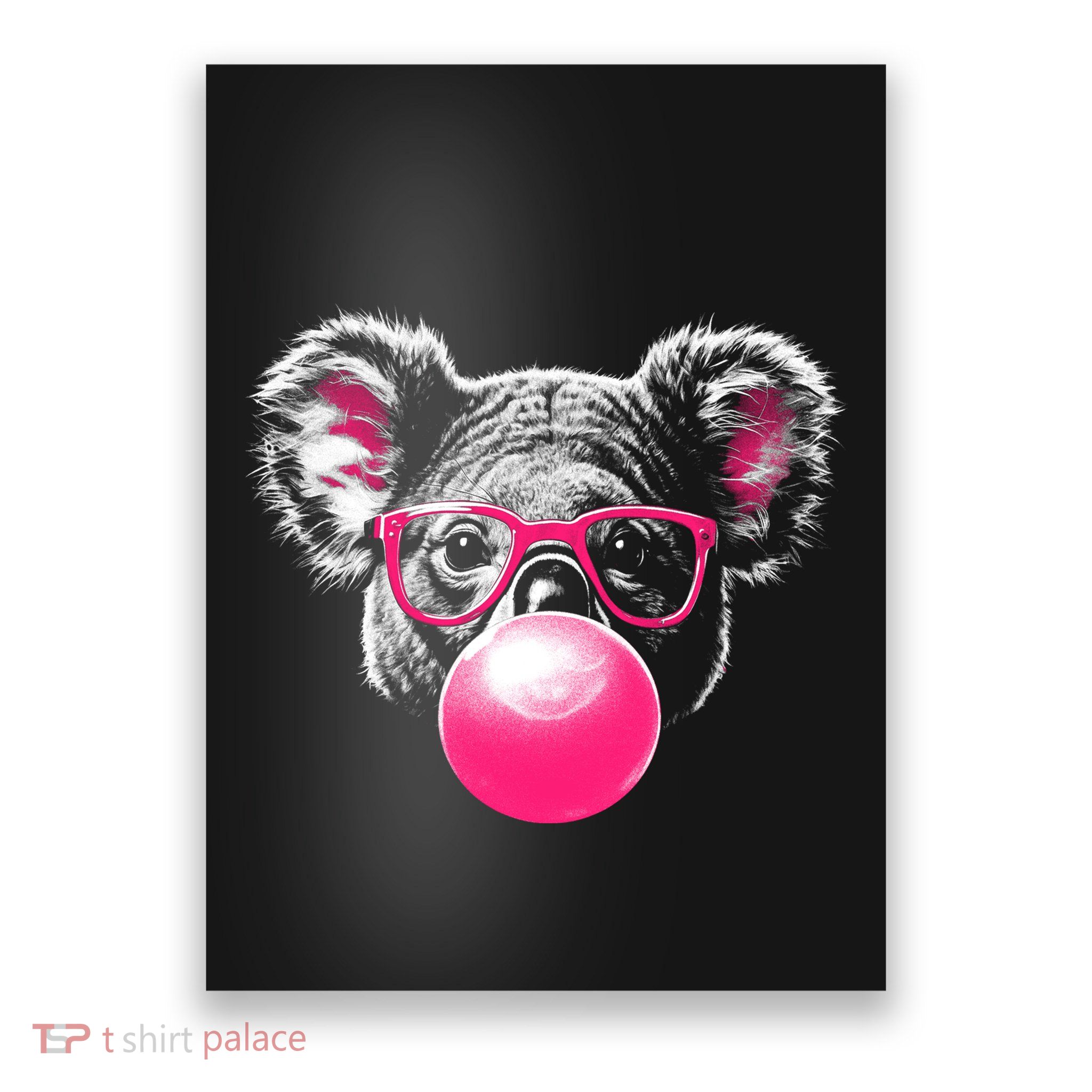 Koala Bear Blowing Bubblegum Poster