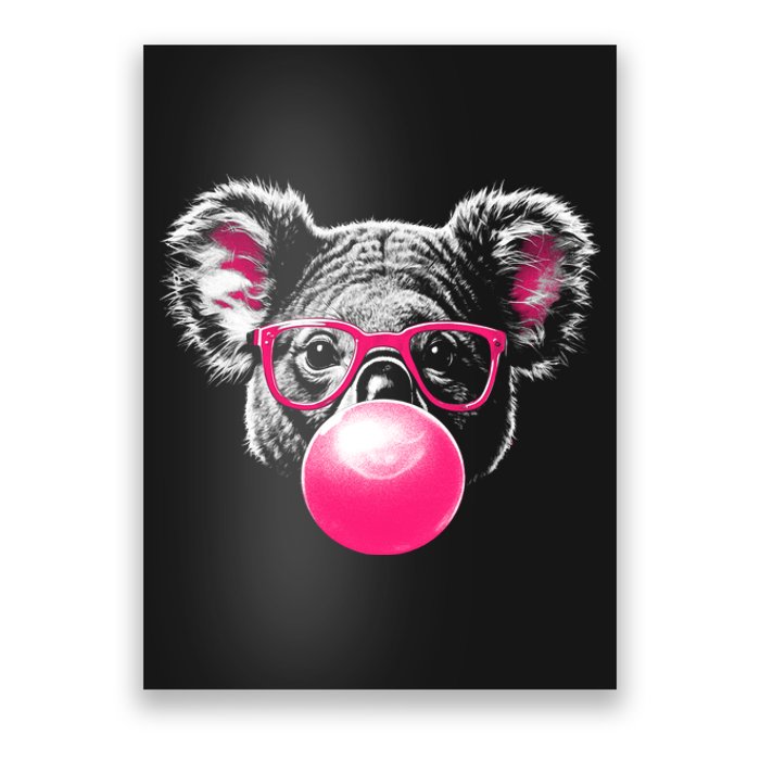 Koala Bear Blowing Bubblegum Poster