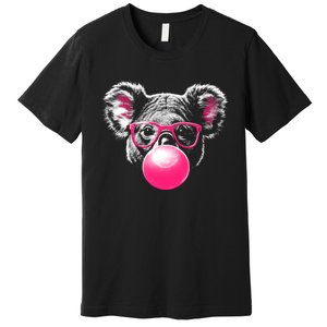 Koala Bear Blowing Bubblegum Premium T-Shirt