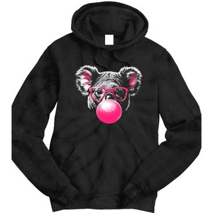 Koala Bear Blowing Bubblegum Tie Dye Hoodie