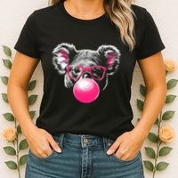 Koala Bear Blowing Bubblegum Womens T-Shirt