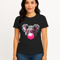 Koala Bear Blowing Bubblegum Womens T-Shirt