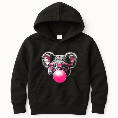 Koala Bear Blowing Bubblegum Kids Hoodie