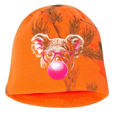 Koala Bear Blowing Bubblegum Kati - Camo Knit Beanie