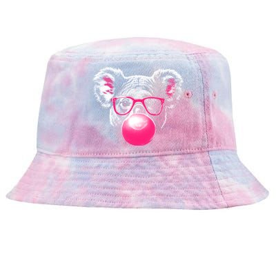 Koala Bear Blowing Bubblegum Tie-Dyed Bucket Hat