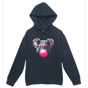 Koala Bear Blowing Bubblegum Urban Pullover Hoodie