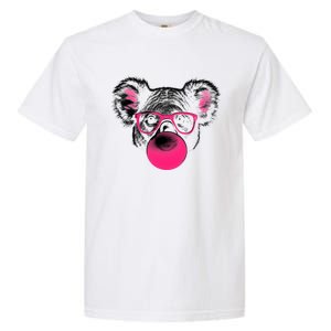 Koala Bear Blowing Bubblegum Garment-Dyed Heavyweight T-Shirt