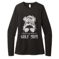 Kinda Busy Being A Golf Mom Messy Hair In Bun Womens CVC Long Sleeve Shirt