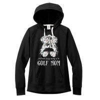 Kinda Busy Being A Golf Mom Messy Hair In Bun Women's Fleece Hoodie