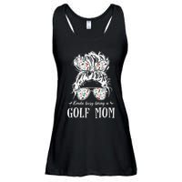 Kinda Busy Being A Golf Mom Messy Hair In Bun Ladies Essential Flowy Tank