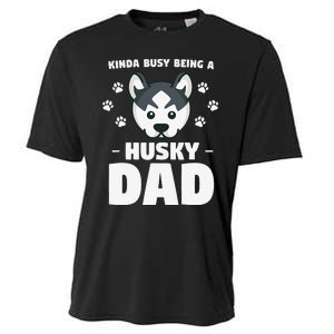 Kinda Busy Being A Husky Dad Siberian Huskies Cooling Performance Crew T-Shirt