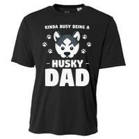 Kinda Busy Being A Husky Dad Siberian Huskies Cooling Performance Crew T-Shirt