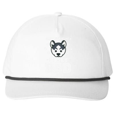 Kinda Busy Being A Husky Dad Siberian Huskies Snapback Five-Panel Rope Hat