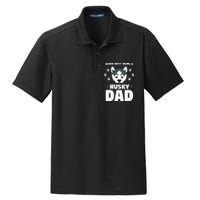 Kinda Busy Being A Husky Dad Siberian Huskies Dry Zone Grid Polo