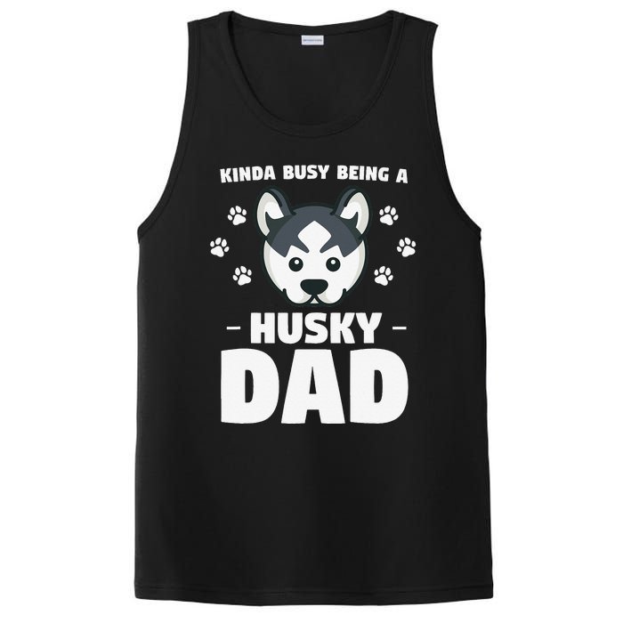 Kinda Busy Being A Husky Dad Siberian Huskies PosiCharge Competitor Tank