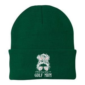 Kinda busy being a golf mom messy hair funny Knit Cap Winter Beanie