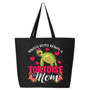 Kinda Busy Being A Tortoise Mom Funny Floral Tortoise Lover 25L Jumbo Tote