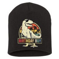 Kids Birthday Boy Dino T Rex Dinosaur Matching Family Short Acrylic Beanie