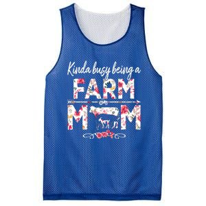 Kinda Busy Being A Farm Mom Funny Farm Mom Mothers Day Gift Mesh Reversible Basketball Jersey Tank