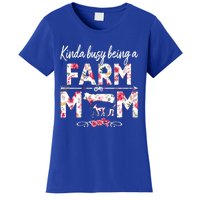 Kinda Busy Being A Farm Mom Funny Farm Mom Mothers Day Gift Women's T-Shirt