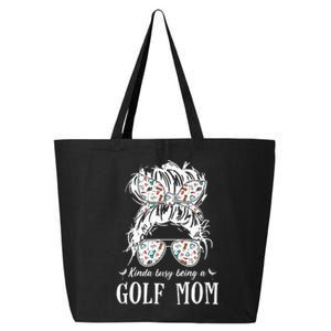 Kinda busy being a golf mom messy hair in bun 25L Jumbo Tote