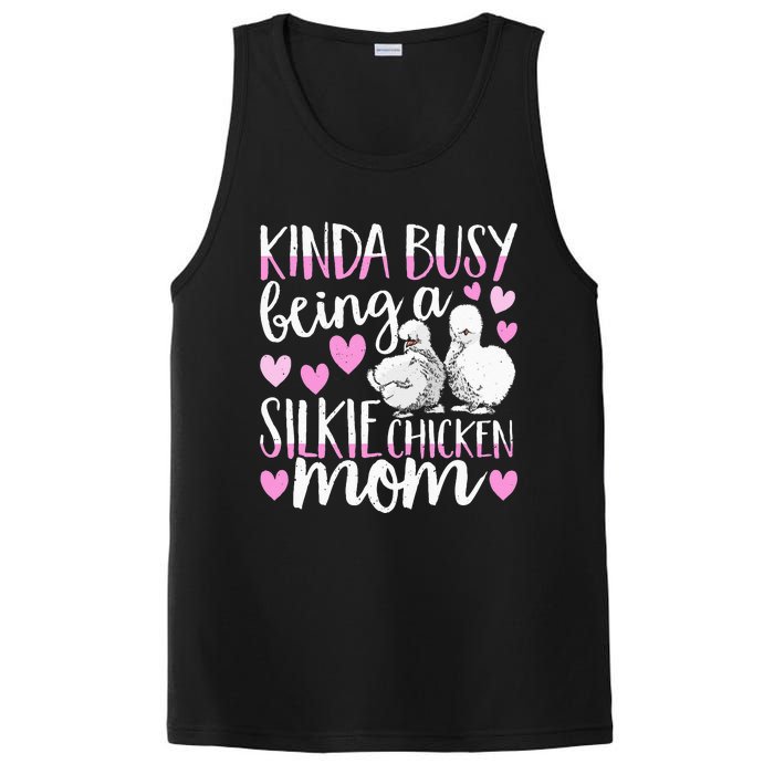 Kinda Busy Being A Silkie Chicken Mom Cute Silky Chicken Pet PosiCharge Competitor Tank