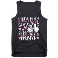 Kinda Busy Being A Silkie Chicken Mom Cute Silky Chicken Pet Tank Top