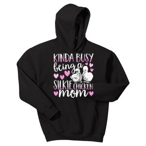 Kinda Busy Being A Silkie Chicken Mom Cute Silky Chicken Pet Kids Hoodie