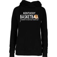 Kentucky Basketball Compete Defeat Repeat Womens Funnel Neck Pullover Hood