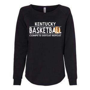 Kentucky Basketball Compete Defeat Repeat Womens California Wash Sweatshirt